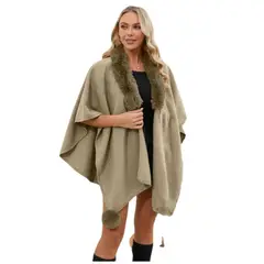 TIOZONEY - Chaqueta Efecto Gamuza Mujer