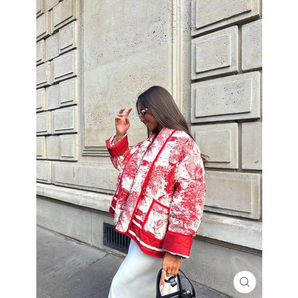 TIOZONEY - Chaqueta para Mujer -Rojo