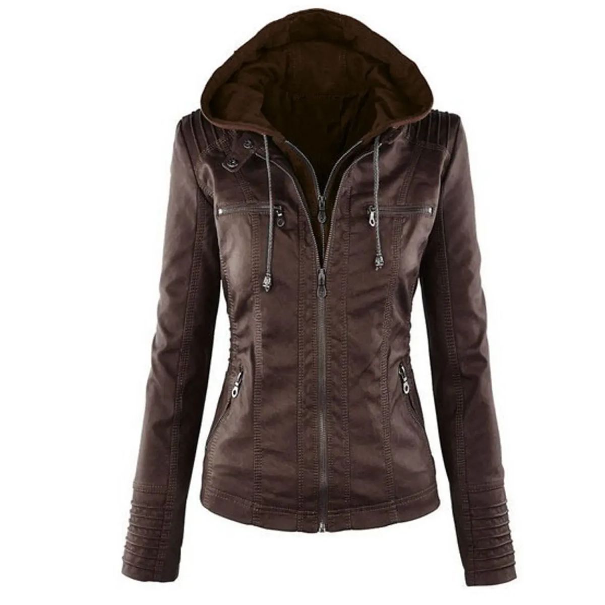 TIOZONEY - Chaqueta Eco PU Mujer