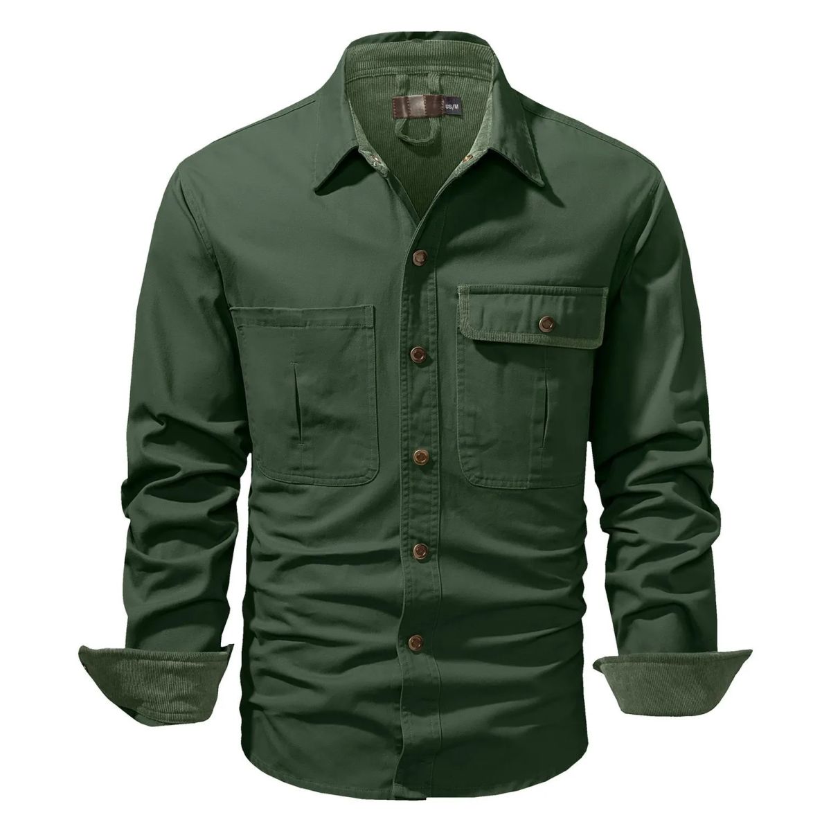 TIOZONEY - Chaqueta casual de algodón con cuello alto para hombre
