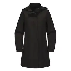 TIOZONEY - Chaqueta impermeable con capucha para mujer-Negro