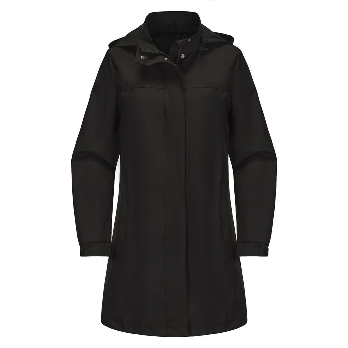 TIOZONEY - Chaqueta impermeable con capucha para mujer-Negro