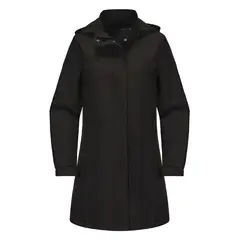 TIOZONEY - Chaqueta impermeable con capucha para mujer-Negro