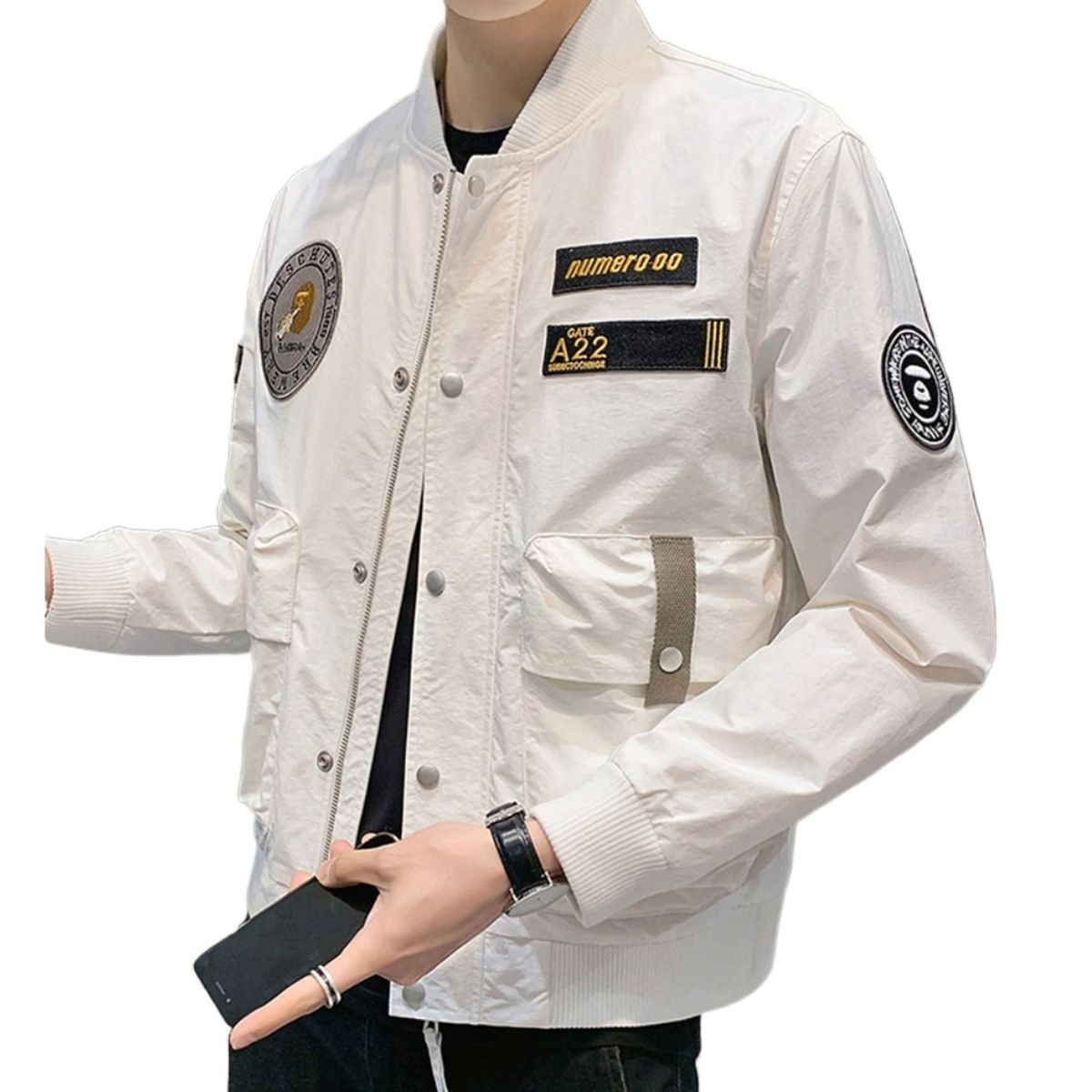 TIOZONEY - Chaqueta de montañismo al aire libre - Blanco