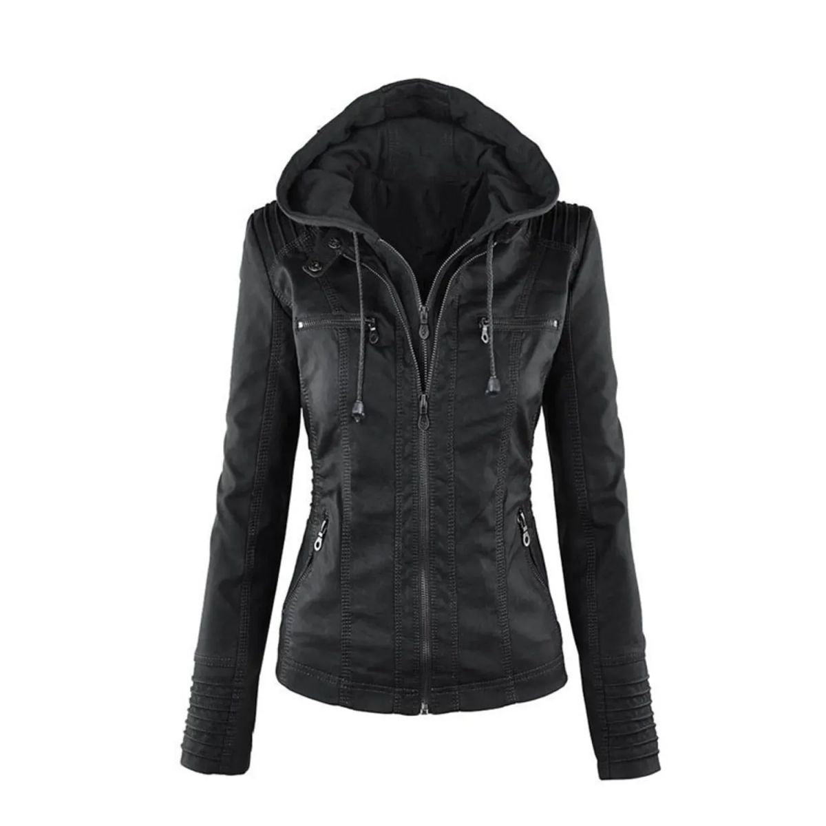 TIOZONEY - Chaqueta Eco PU Mujer