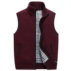 TIOZONEY - Traje Chaleco para Hombre-Rojo