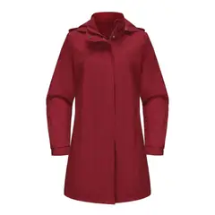 TIOZONEY - Chaqueta impermeable con capucha para mujer-Rojo