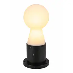 GENERICO - Lámpara Farol Exterior 45cm IP44 Poste con Vidrio Pavonado y Base Metálica