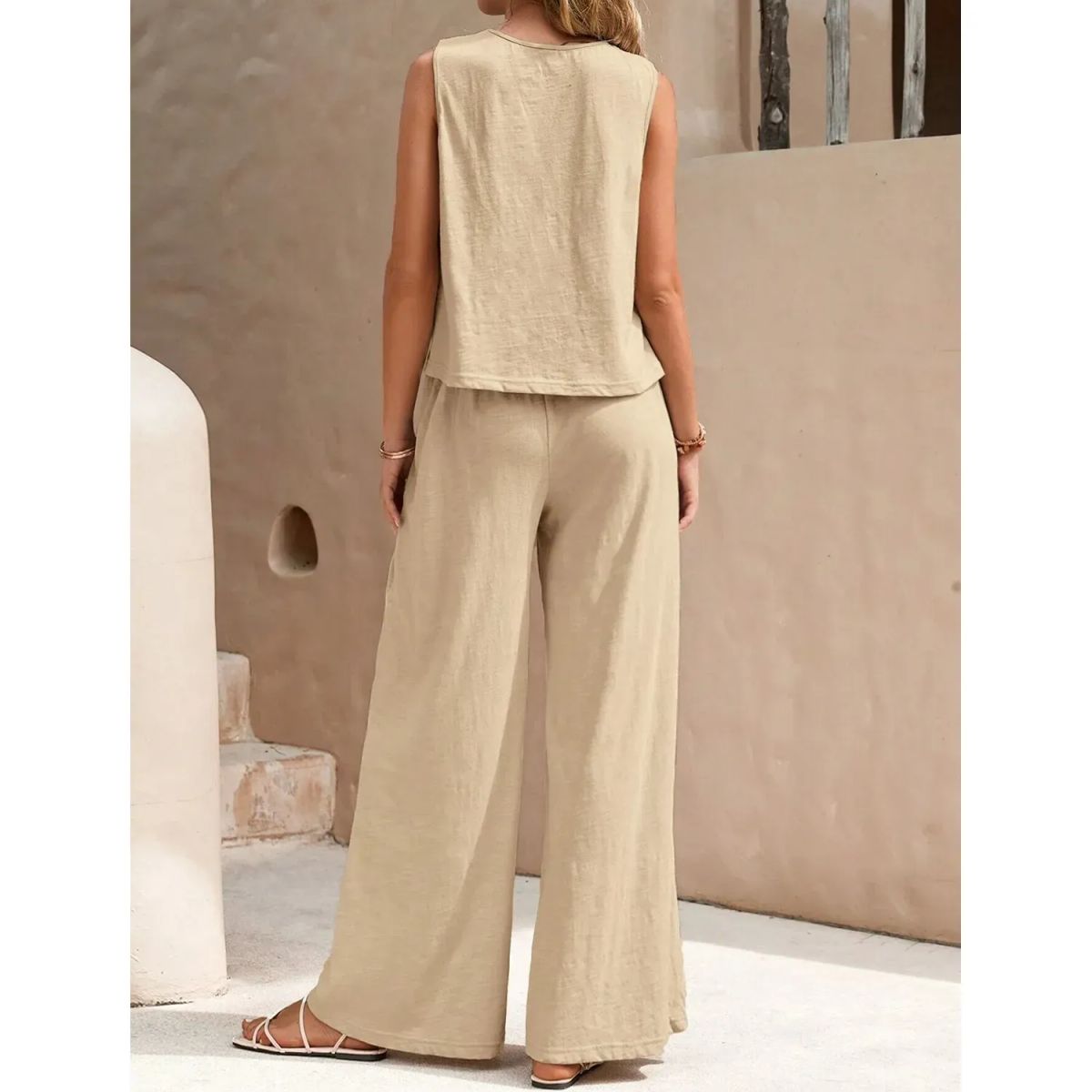 TIOZONEY - Blazer vest y pantalones casuales para mujeres Traje