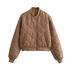 TIOZONEY - Chaqueta acolchada de algodón - Café