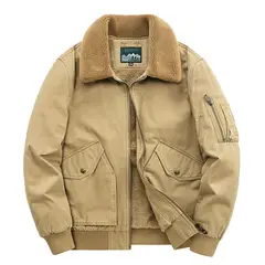 TIOZONEY - Chaqueta gruesa con gorro para hombre