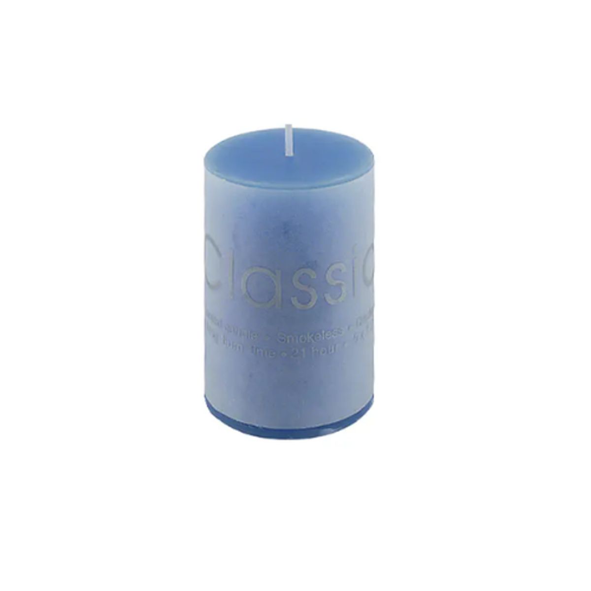 GENERICO - Set 6 Vela Aromática Cilindro 10 cm Azul