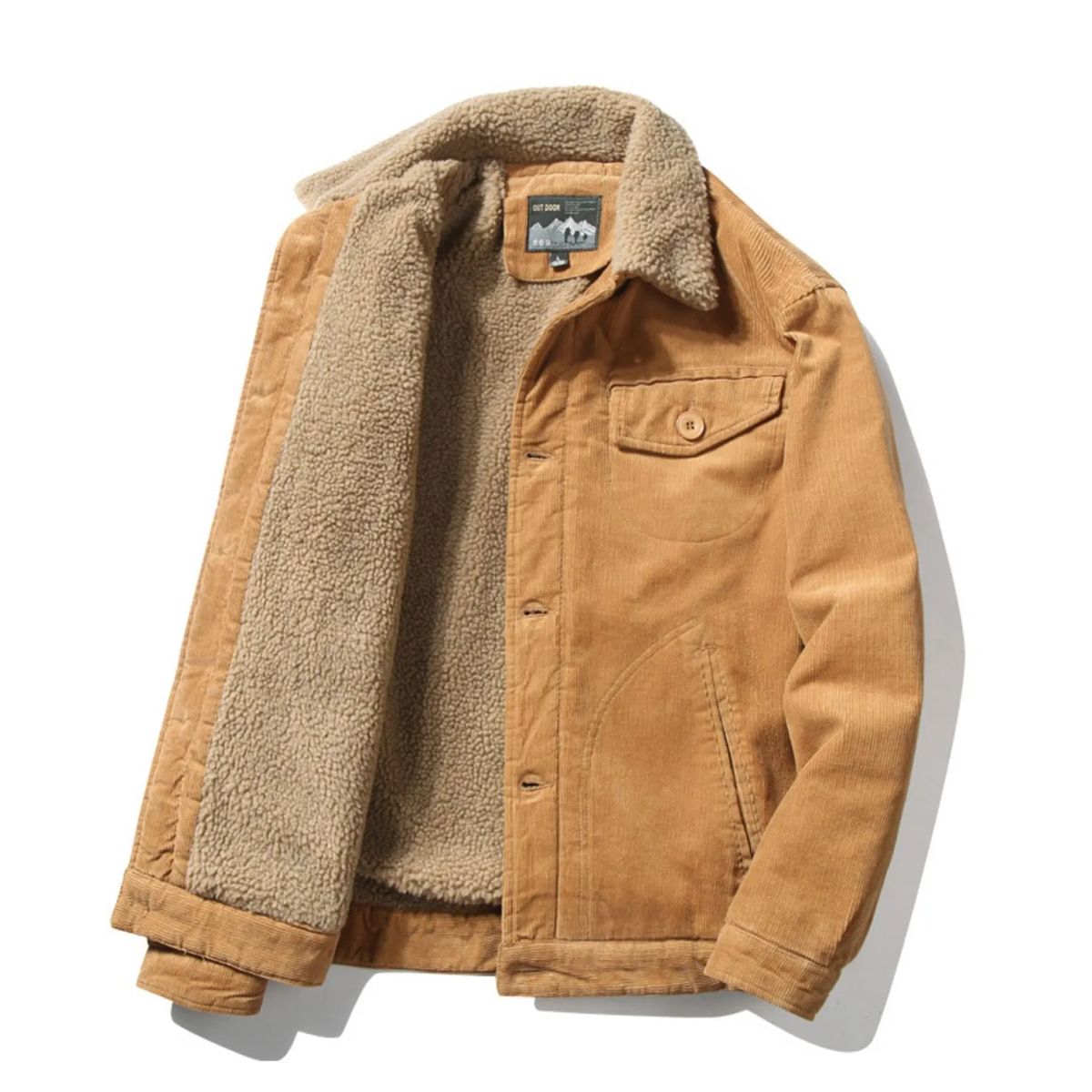 TIOZONEY - Chaqueta casual de algodón con cuello alto para hombre