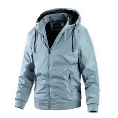 TIOZONEY - Chaqueta con capucha para hombre