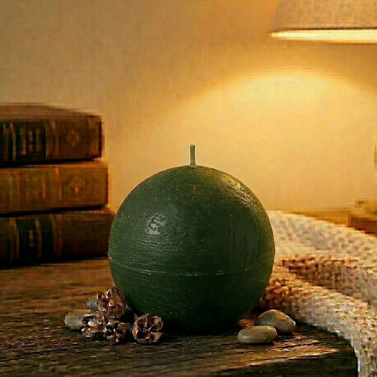 GENERICO - Set 6 Vela Decorativa Bola Color Verde