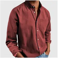 TIOZONEY - Camisa de manga larga para hombres