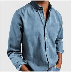 TIOZONEY - Camisa de manga larga para hombres