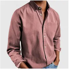 TIOZONEY - Camisa de manga larga para hombres