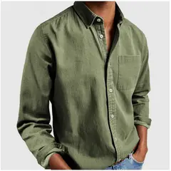 TIOZONEY - Camisa de manga larga para hombres