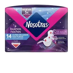 NOSOTRAS - Toallas Higiénicas Buenas Noches Ultradelgadas Suave 14 un.