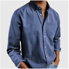 TIOZONEY - Camisa de manga larga para hombres