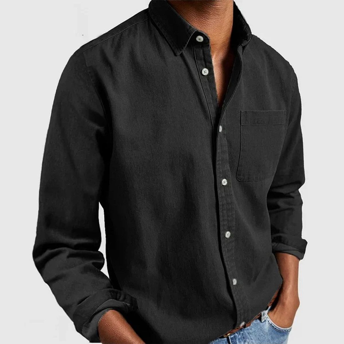 TIOZONEY - Camisa de manga larga para hombres