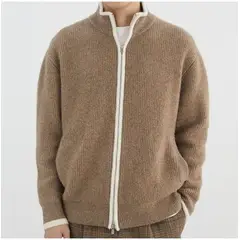 TIOZONEY - Chaqueta de suéter de lana para hombres