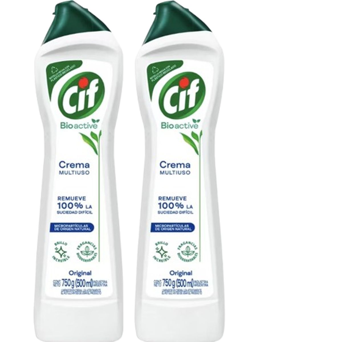 CIF - Pack x 2 Limpiador Crema Cif Bioactive Original 750 g