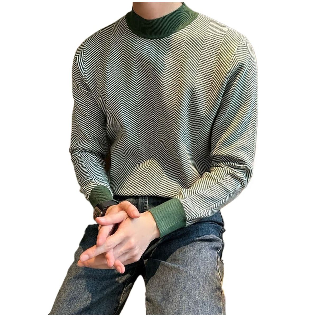 TIOZONEY - Camisa de punto polo para hombres