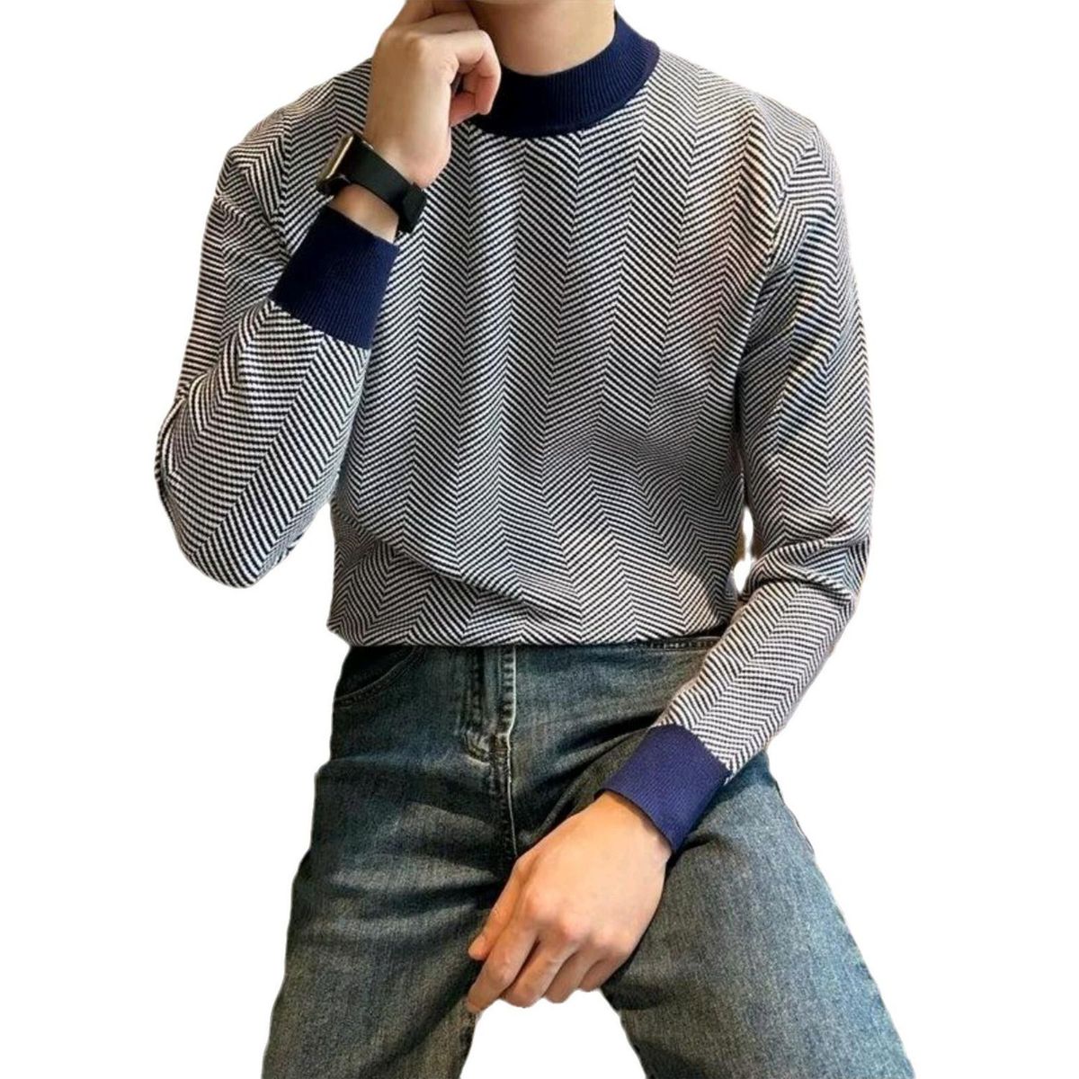 TIOZONEY - Camisa de punto polo para hombres