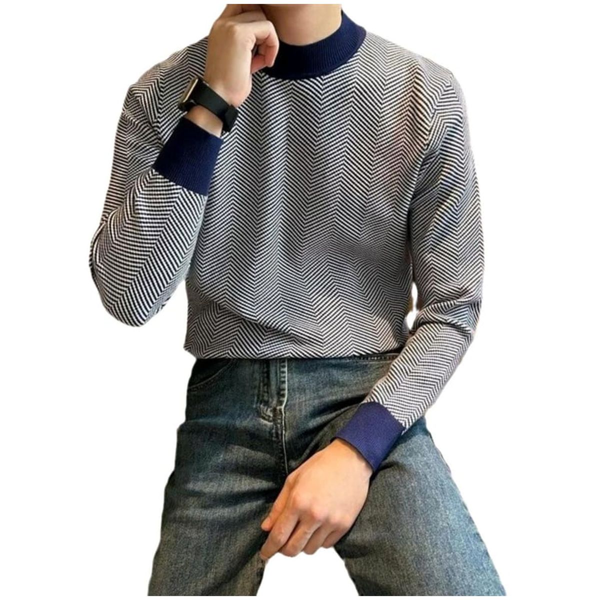TIOZONEY - Camisa de punto polo para hombres