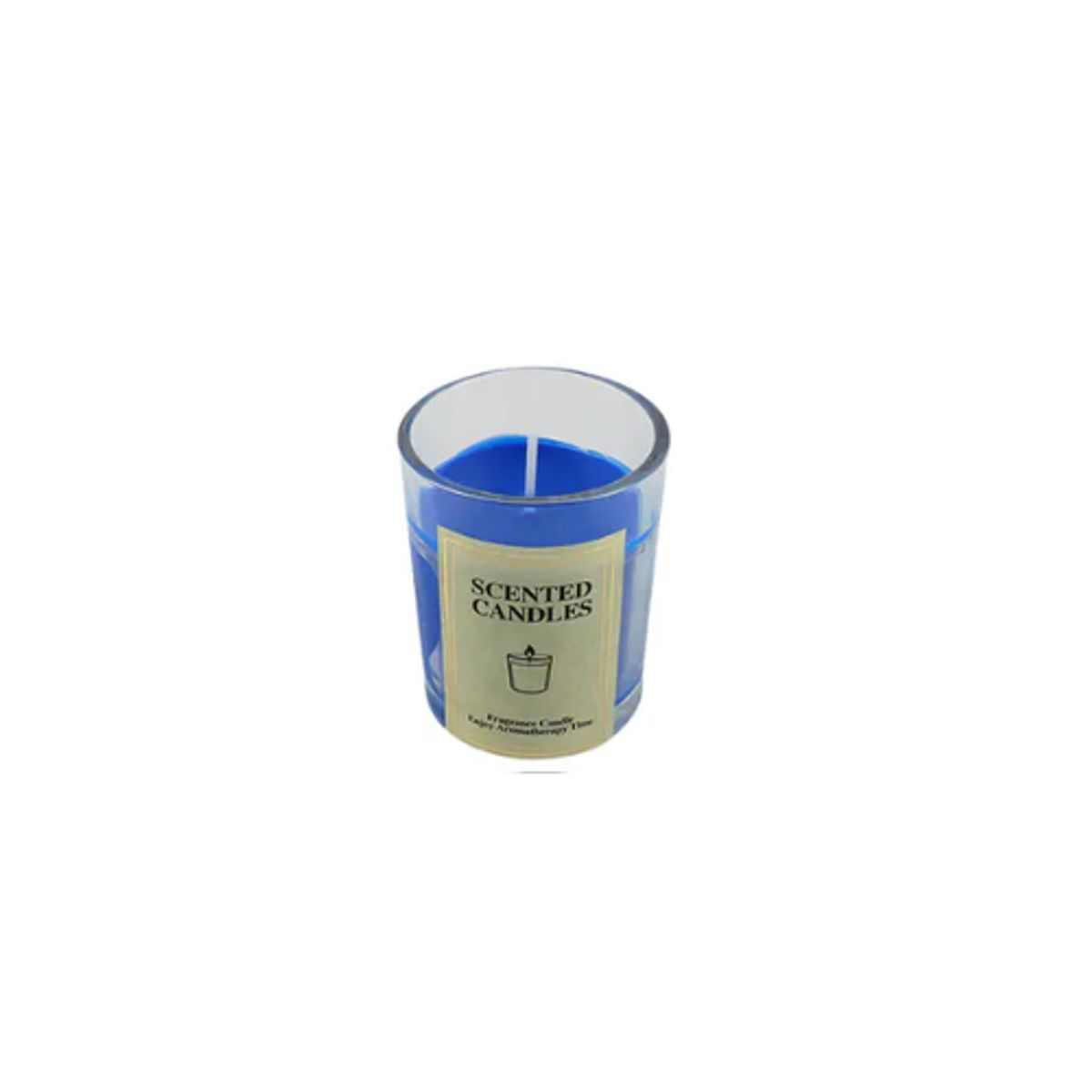 GENERICO - Set 6 Vela Aromática Vidrio 8x7cm Azul