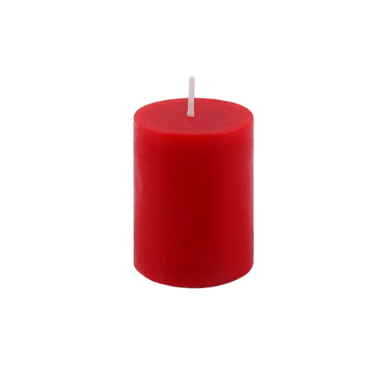 GENERICO - Set 6 Vela Aromática Cilindro Mini Color Rojo 5x4cm