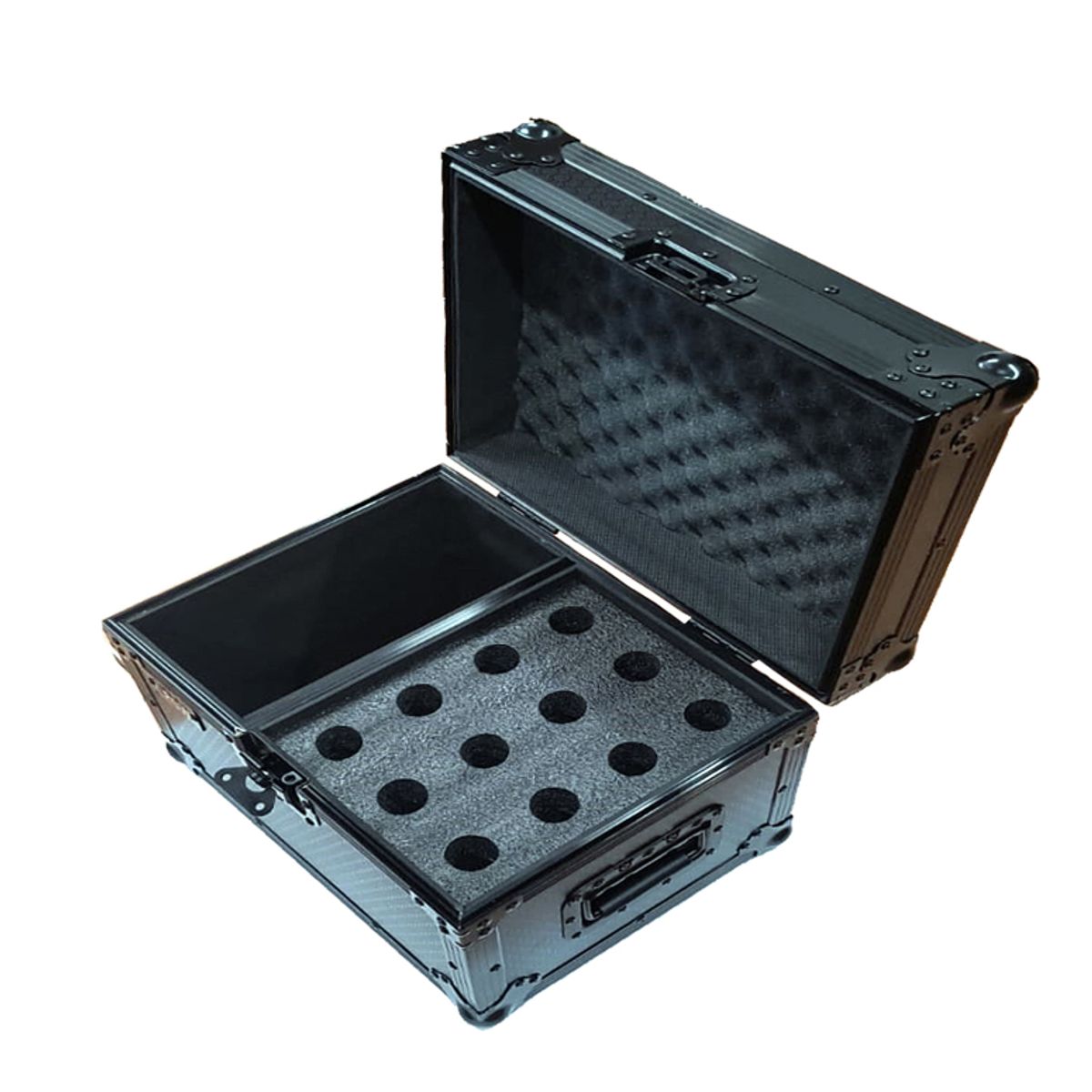 GENERICO - Case de Madera para 12 Micrófonos Black Crow MIC-12