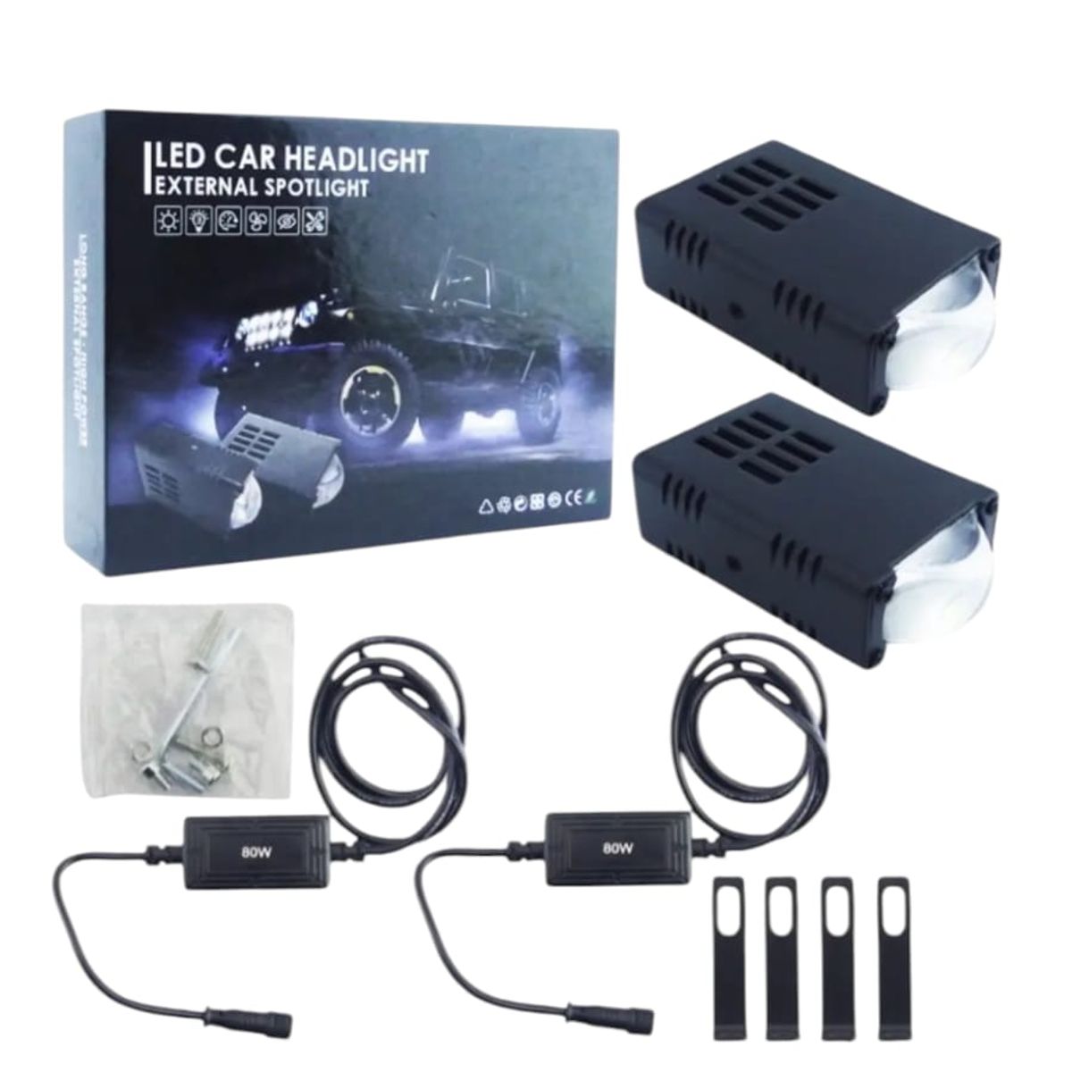 GENERICO - Neblinero Led 80 Watt 12 O 24 Volt Para Auto O Camión