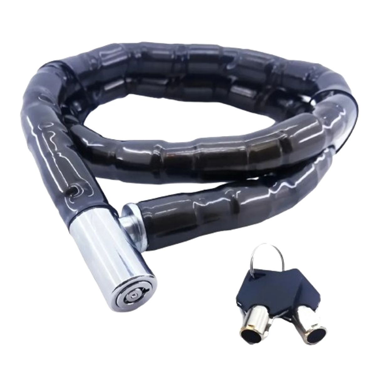 GENERICO - Cadena Candado Cllaves Cab Cobra Moto Bicicleta Reforzada