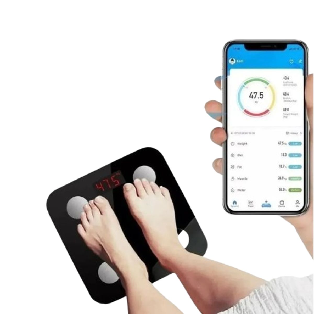 GENERICO - Peso Báscula Digital Balanza Bluetooth Inteligente Pesa Baño