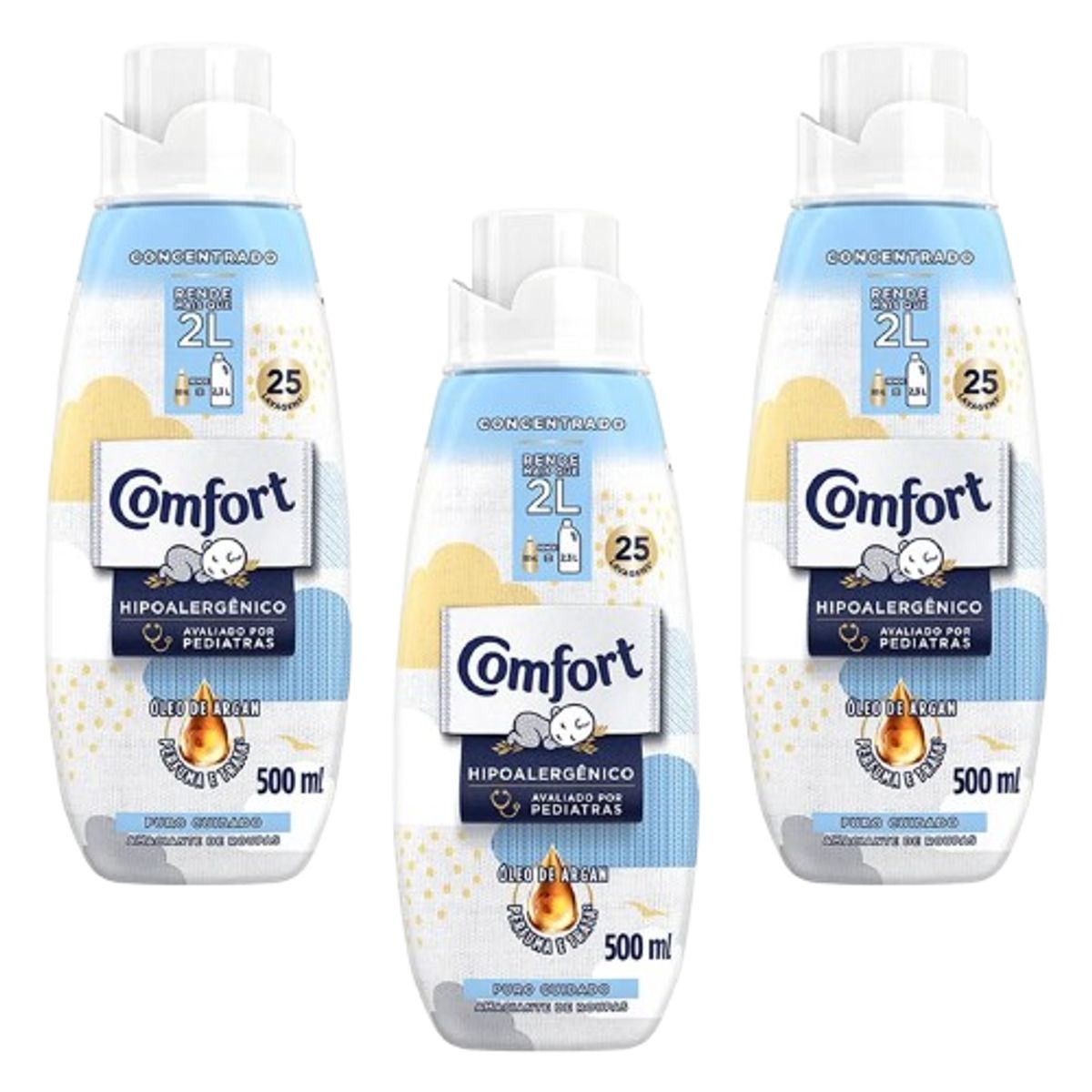 GENERICO - X3 Suavizante Comfort Puro Cuidado 500ml