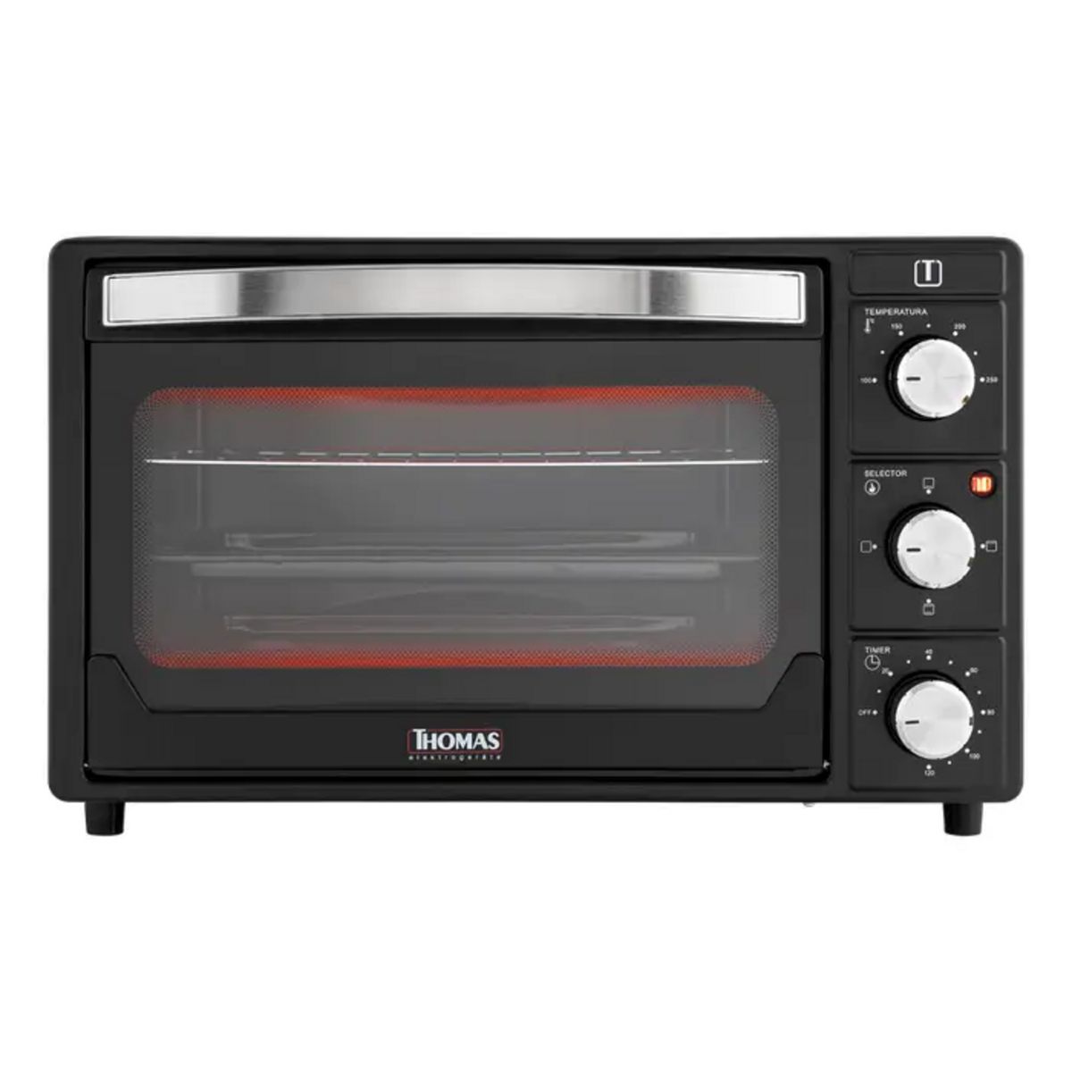 THOMAS - Horno Eléctrico 25 Litros Thomas TH-25N01 Timer Grill Negro
