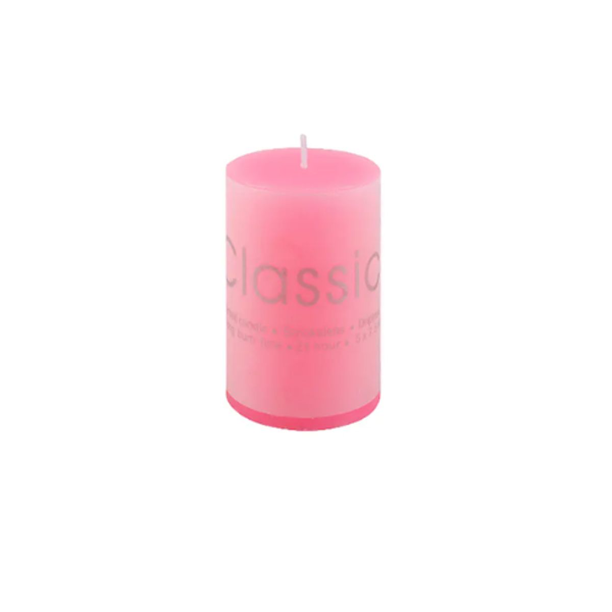 GENERICO - Set 6 Vela Aromática Cilindro Color Rosa