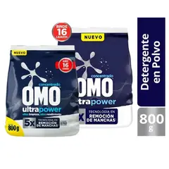 OMO - X2 Detergente Concentrado En Polvo Ultra Power 800g
