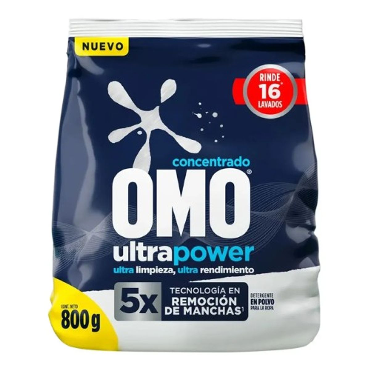 OMO - X2 Detergente Omo Concentrado En Polvo Ultra Power 800g