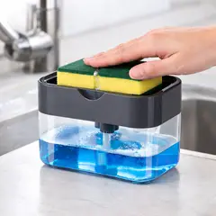 GENERICO - Dispensador Lavaloza Liquido Con Soporte Para Esponja