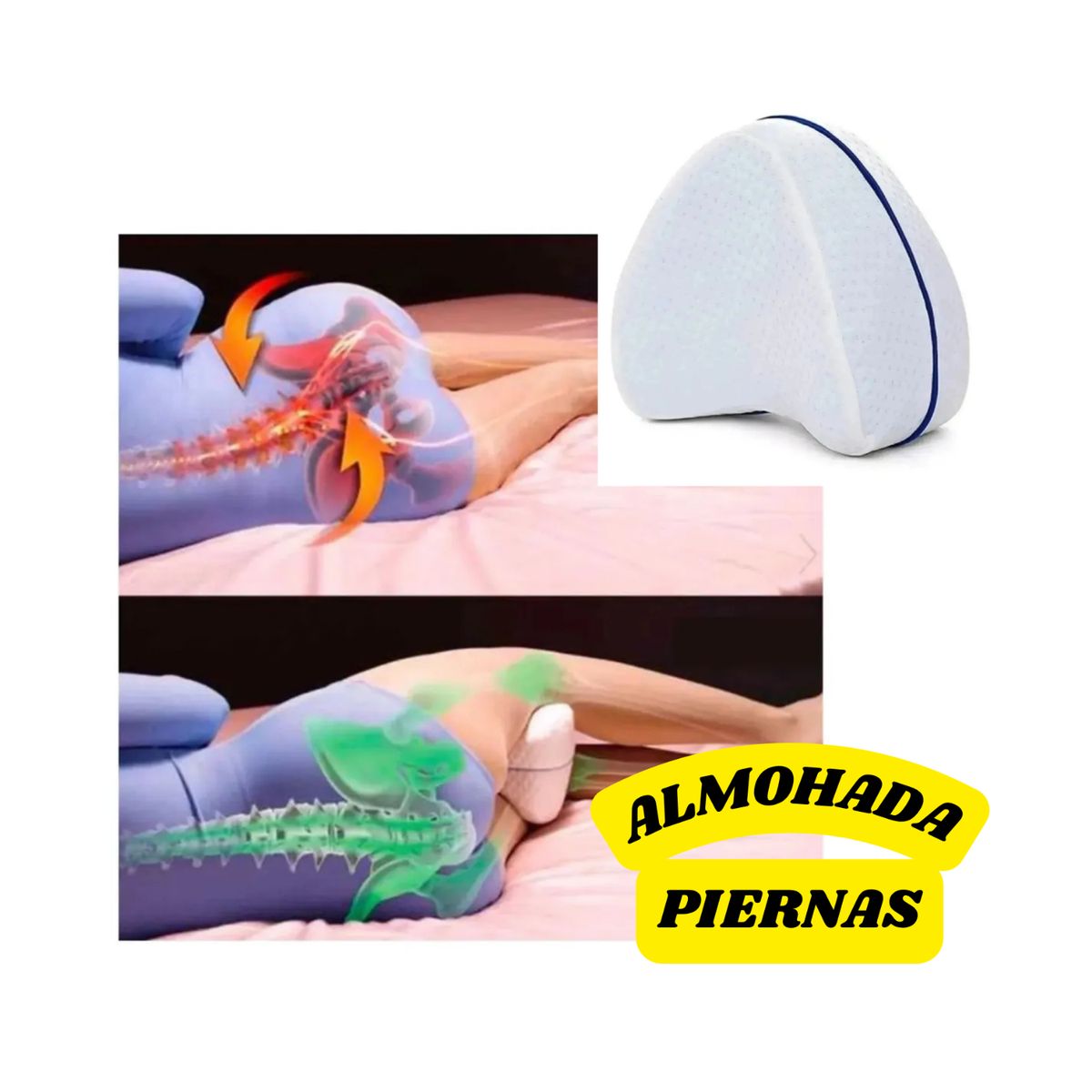 MOVI - Almohada ortopopédica para piernas - Descanso profundo y sin dolor