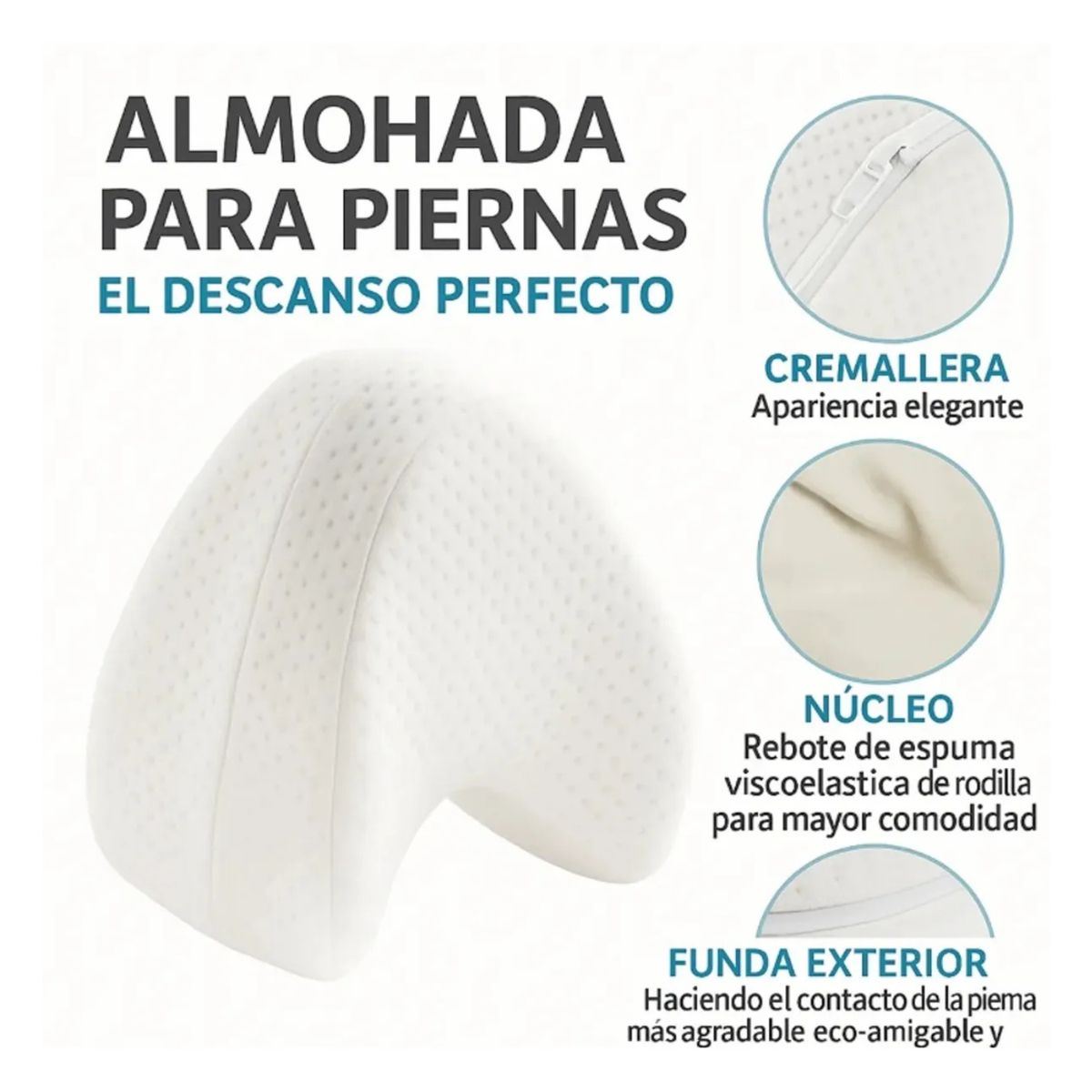MOVI - Almohada ortopopédica para piernas - Descanso profundo y sin dolor