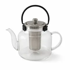 GENERICO - Tetera Cristal 1500Ml Con Filtro Infusor Asa Practica Hogar