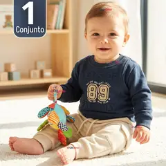 JUMP KIDS - Conjunto 2 Piezas Buzo Pantalón Y Polerón De Algodón Azul Bebé Niño