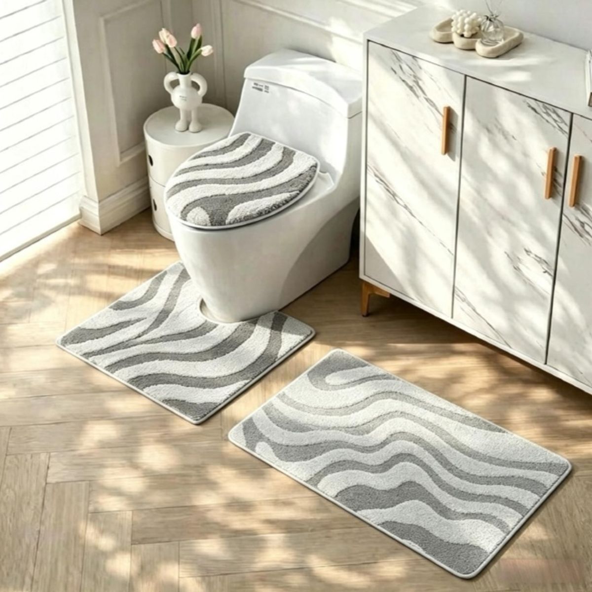 GENERICO - Set de Baño de Felpa 3 Piezas