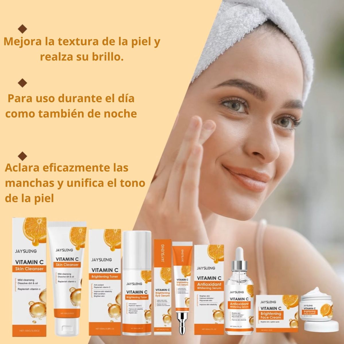 GENERICO - Set Skincare Vitamina C 5 Piezas Hidratante