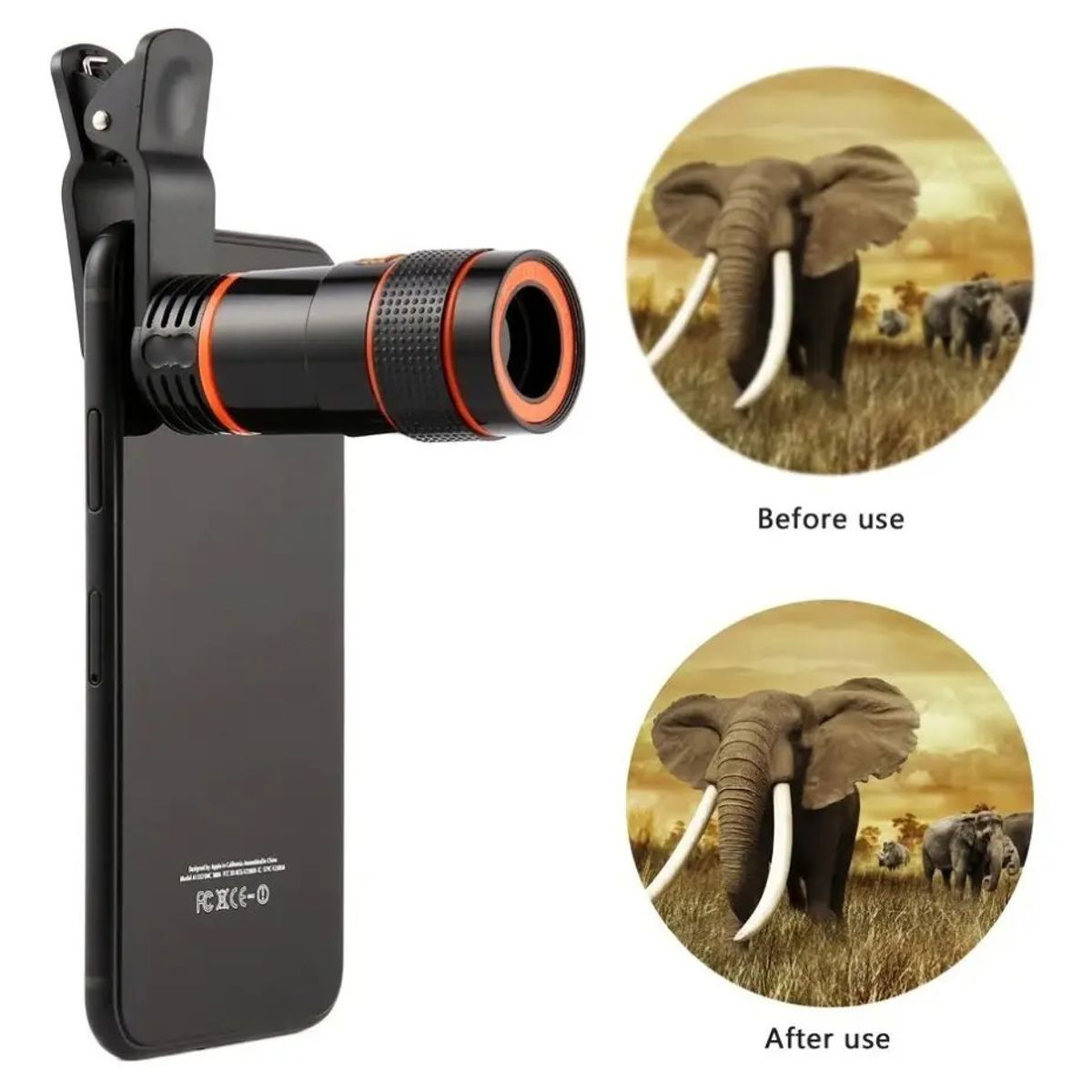 GENERICO - Lente Telescopio Monocular 8x Zoom Para Celular Universal